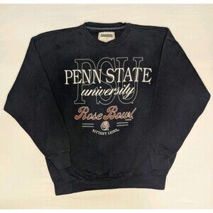 Vintage 90s Penn State Rose Bowl 1995 Sweatshirt Navy Nittany Lions Adult XL